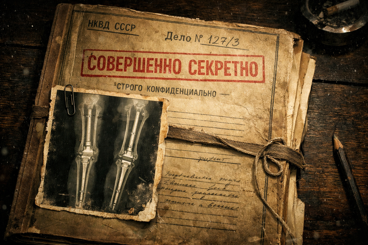 Секретный архив НКВД, рентгеновский снимок проекта Колизей, 1930-е годы.