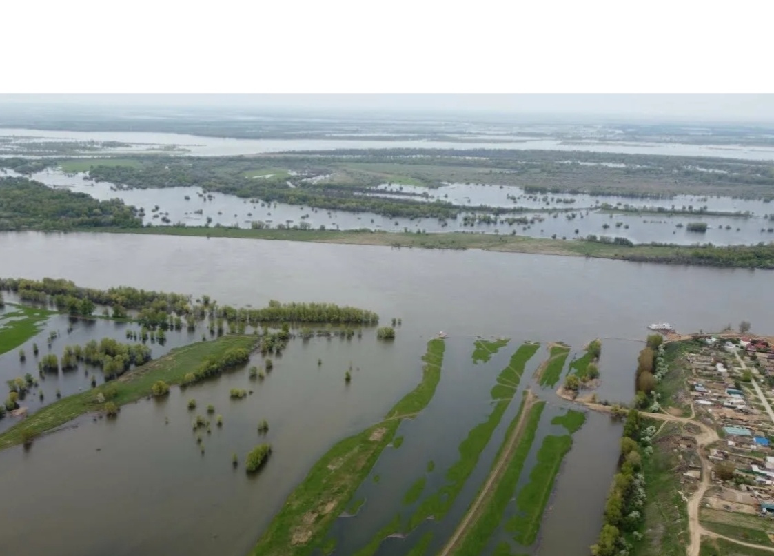 Разлилась Волга широко, аж всё затопило