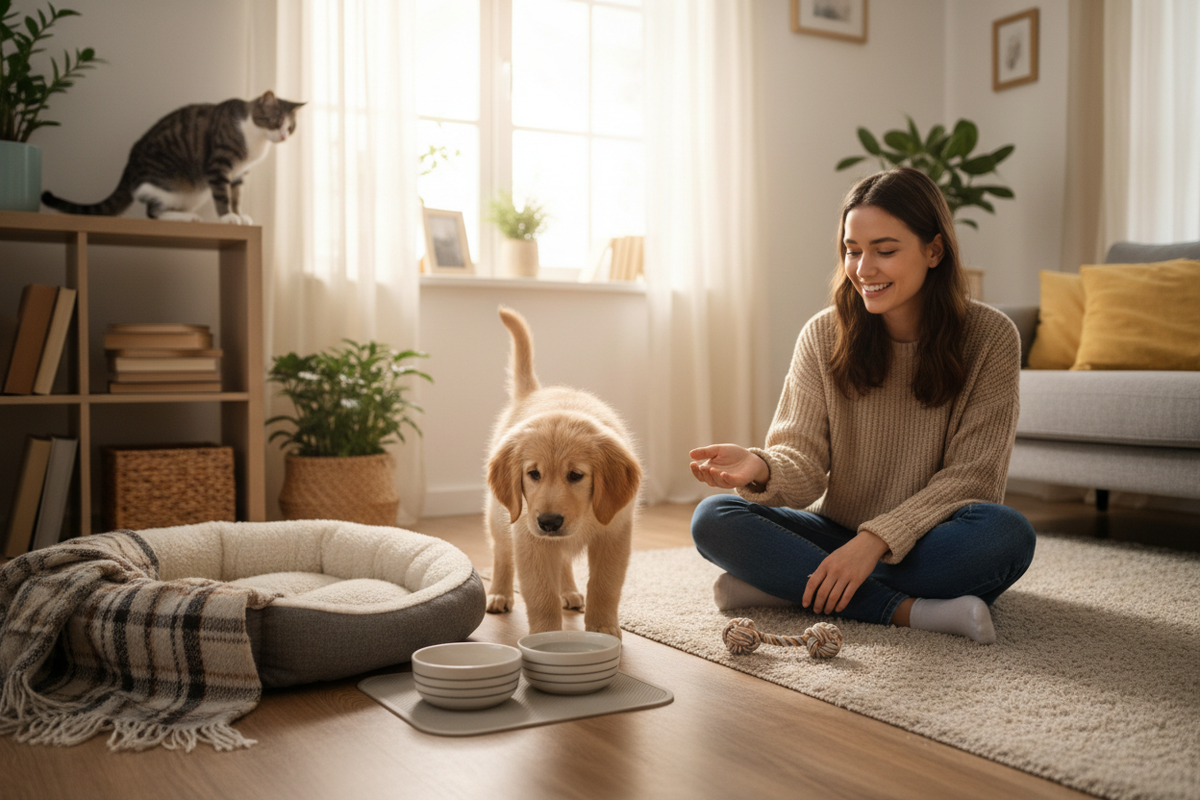 Первые дни щенка дома