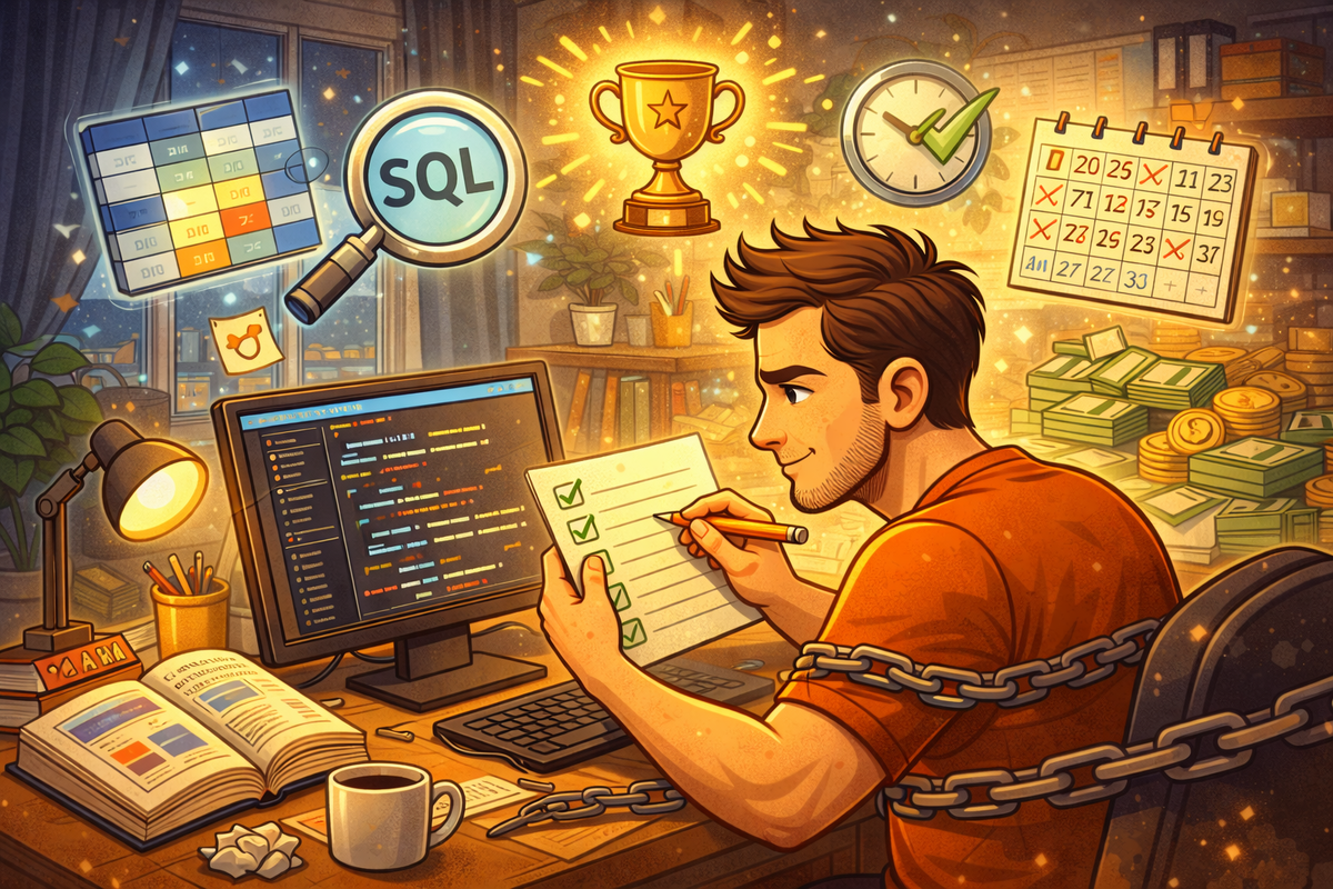 Как реально выучить SQL за месяц, а не бросить на второй неделе, как большинство