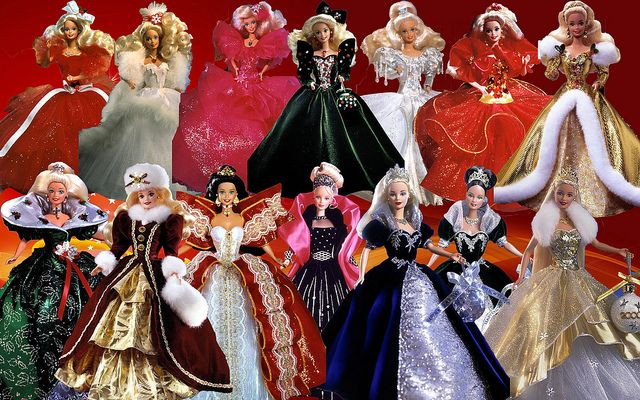 Happy Holidays Barbie Collection Dolls, Mattel