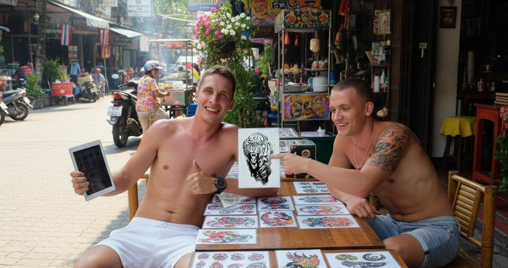 УЛИЧНЫЕ ТАТУ-САЛОНЫ В ТАИЛАНДЕ