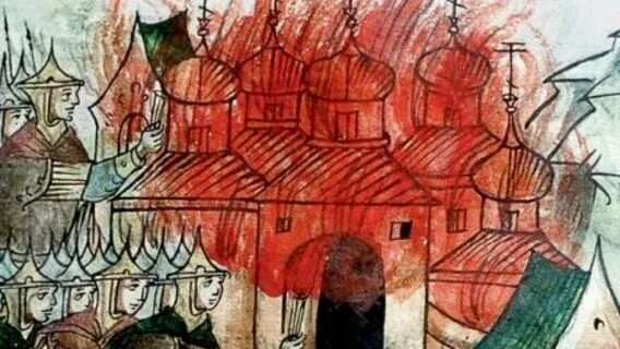 Московский князь Иван Калита идёт карать вместе с монголами и суздальцами взбунтовавшихся тверичан