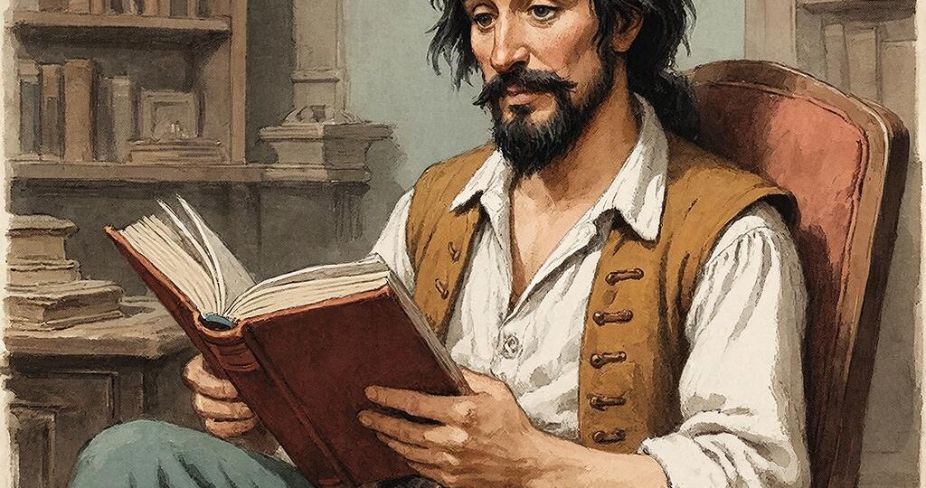 Дон Кихот читает пародию на себя. В результате сюжет Сервантеса круто меняется