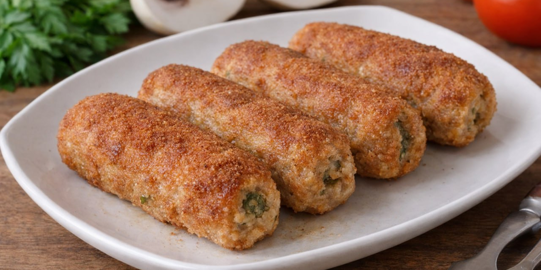 Мясные пальчики с грибами — старинное блюдо с очень современным вкусом. Рецепт, проверенный временем