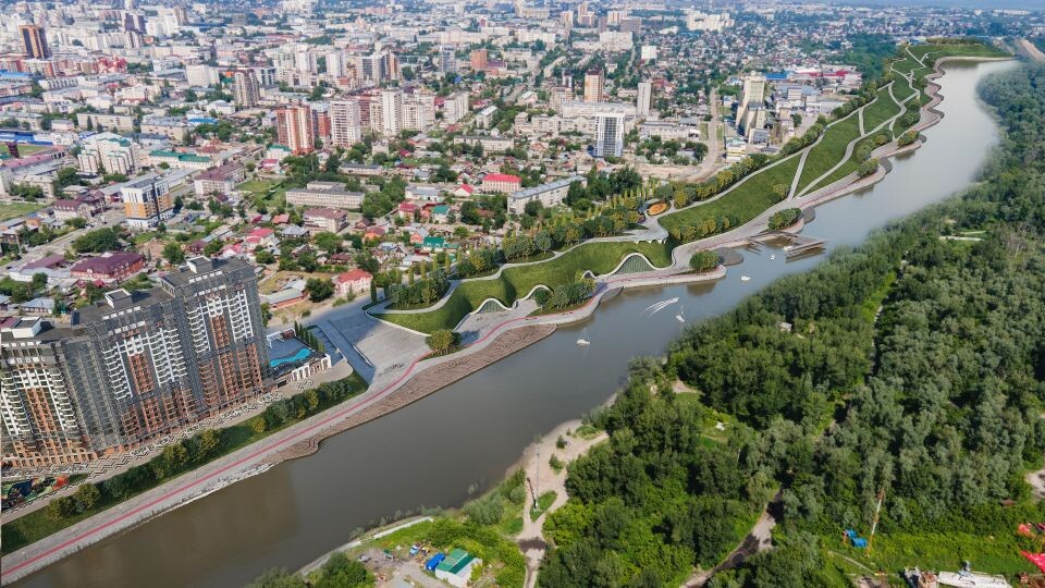   Визуализация эскиза новой набережной на Оби. Источник: "Жилищная инициатива"