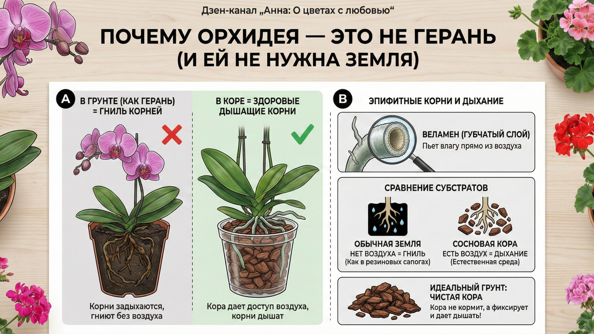 Почему орхидея - это не герань