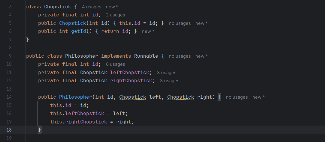 Рисунок: класс Philosopher, часть 1