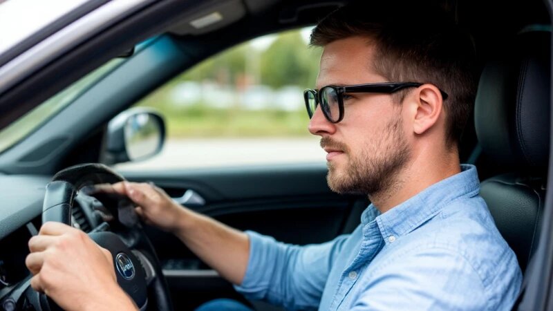     Водитель. Мужчина за рулем. Авто. Машина Нейросети