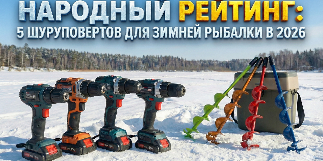 Народный рейтинг: 5 шуруповертов для ледобура в 2026