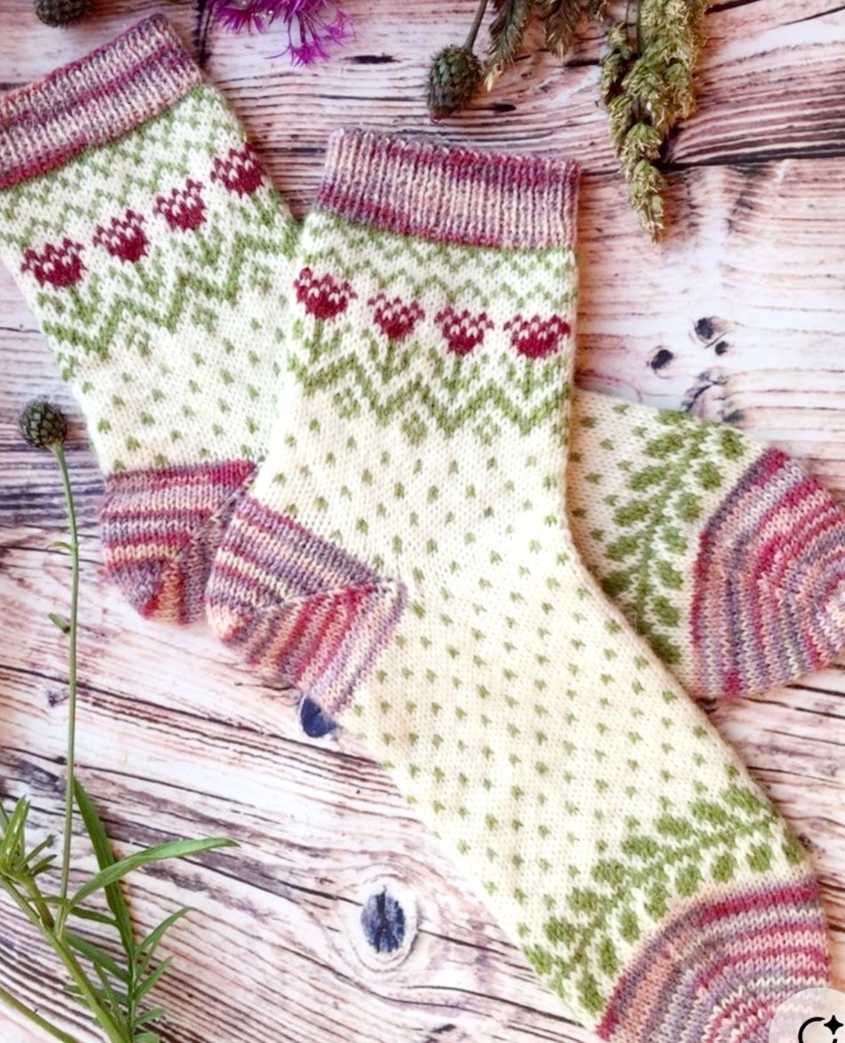 Носки с узором