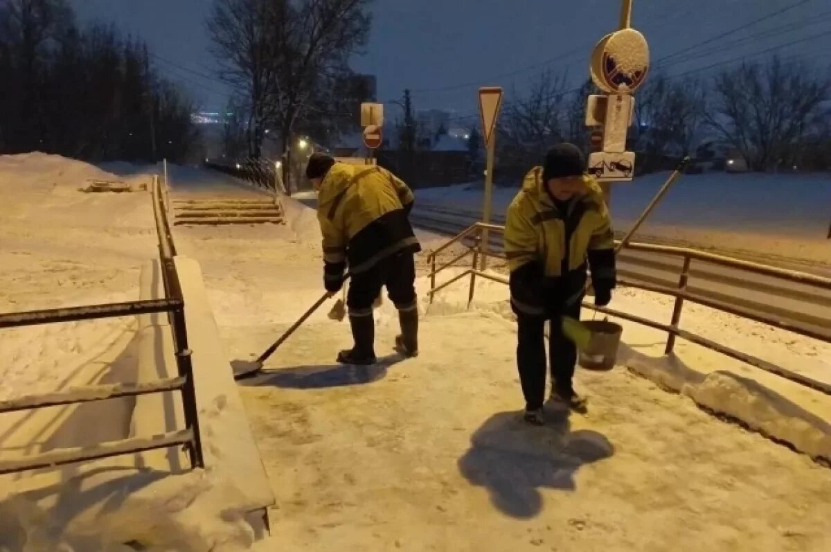    В Пензе могут поощрить дворников, которые работали в период снегопадов