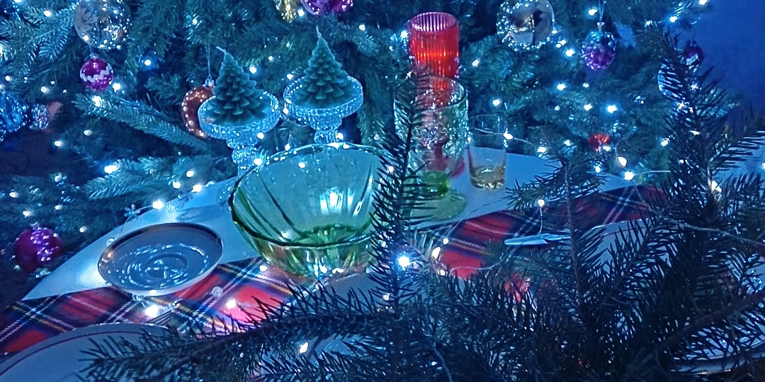 Разноцветный винтаж в новогоднюю ночь