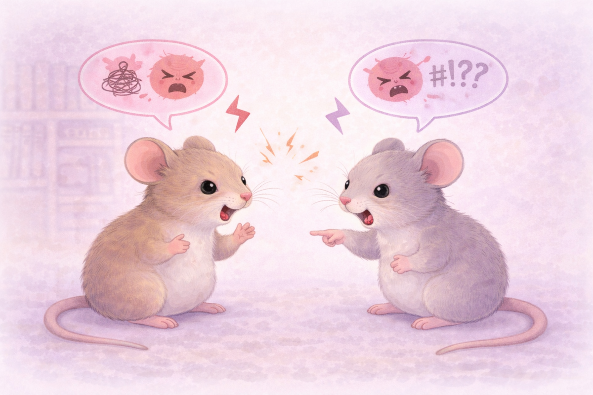 Мышки хотели обсудить проблему, но снова утонули в эмоциях