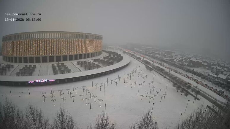    Дорожная ситуация около стадиона "Краснодар" / кадр с веб-камеры