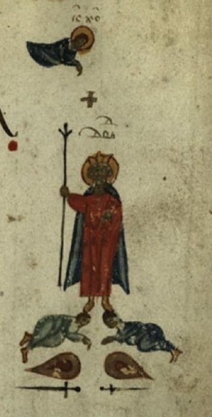 Иллюстрация к 17 псалму. 15 в. Угличская псалтирь.