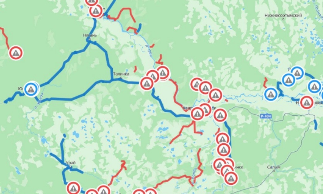    Пользователям Югры и гостям региона доступна интерактивная карта зимних дорог