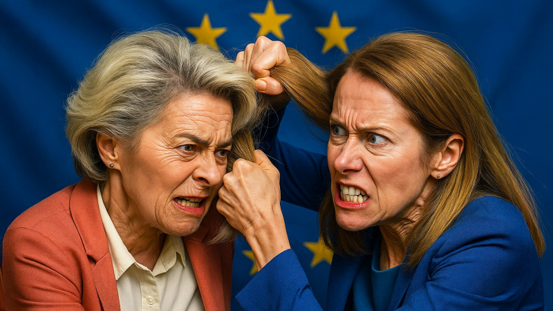    Кстати, говорят, что даже Урсула фон дер Ляйен Каллас не терпит. Коллаж редакции.