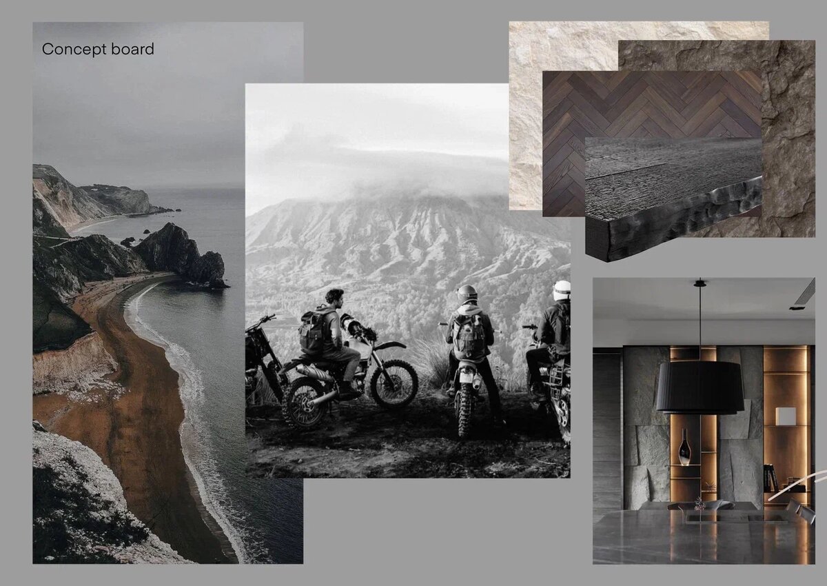 Коллаж концепции для дизайн-проекта