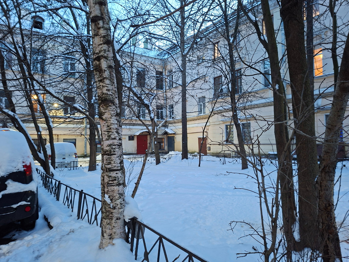 фото автора обычный  Питерский  дворик, засыпный  снегом...