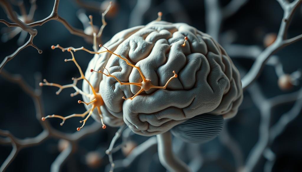    Мозг человека во время обучения с активными нейронами