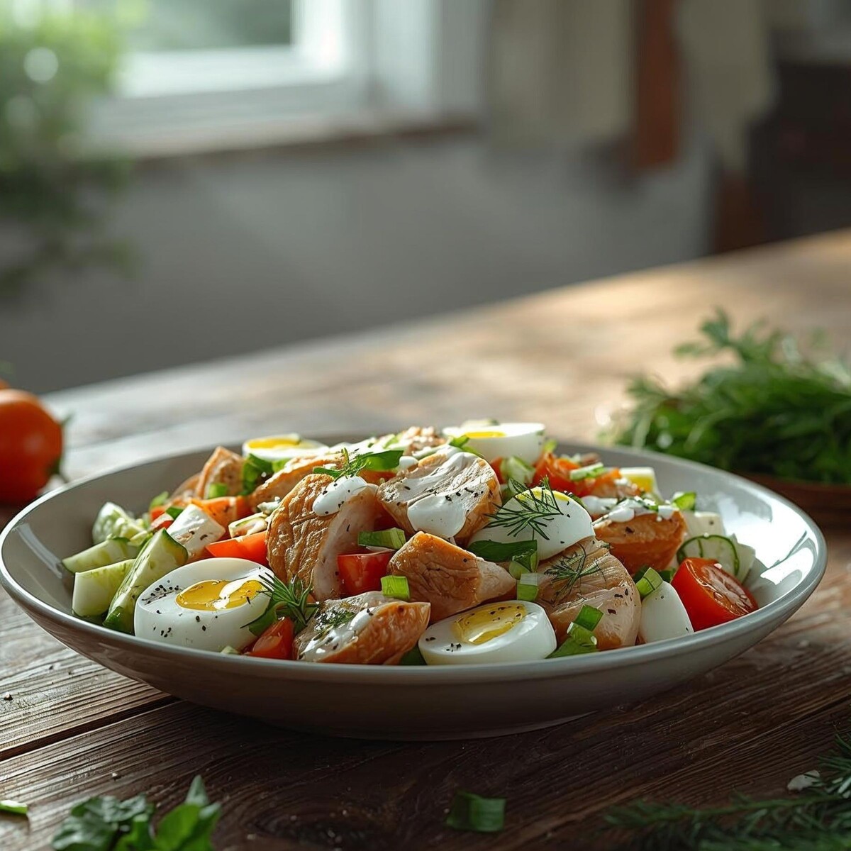 Белковый салат