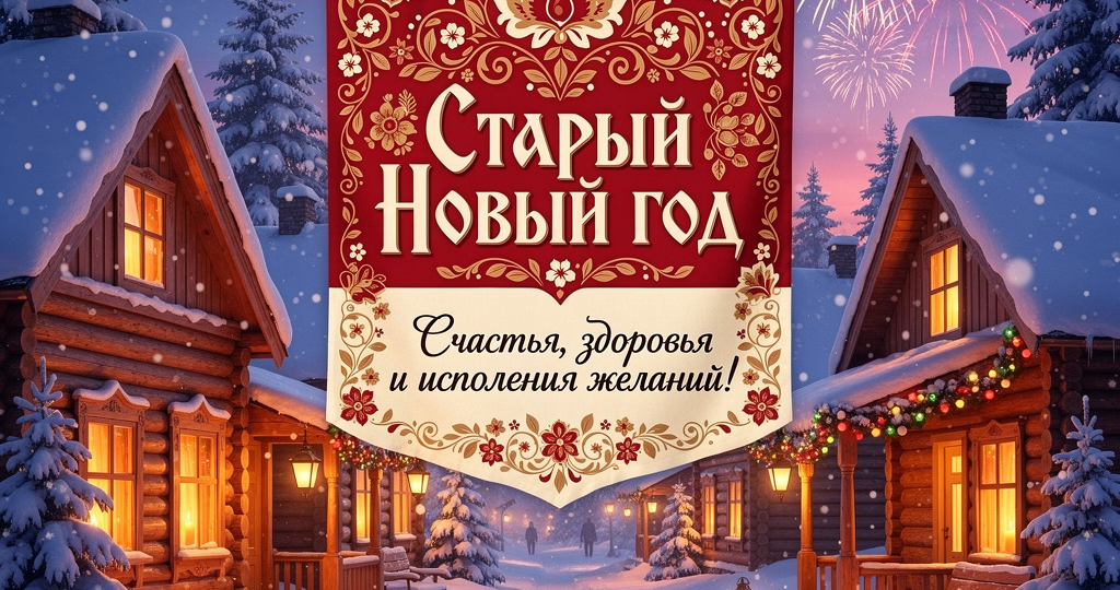 Красивые открытки со Старым Новым годом 2026
