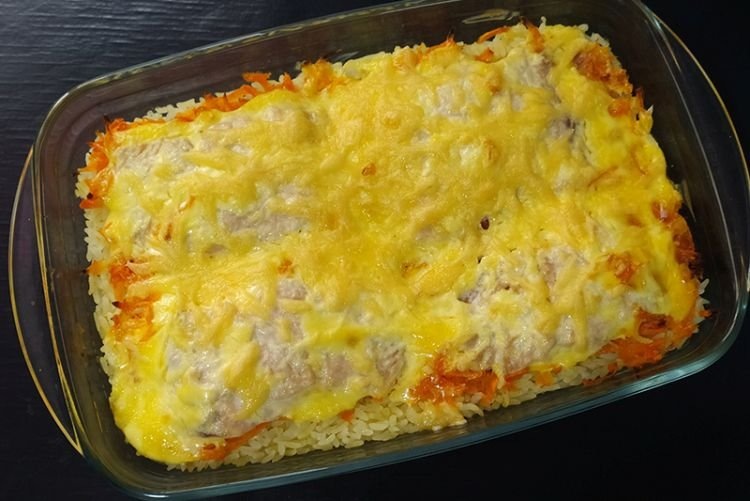 Горбуша с рисом в духовке