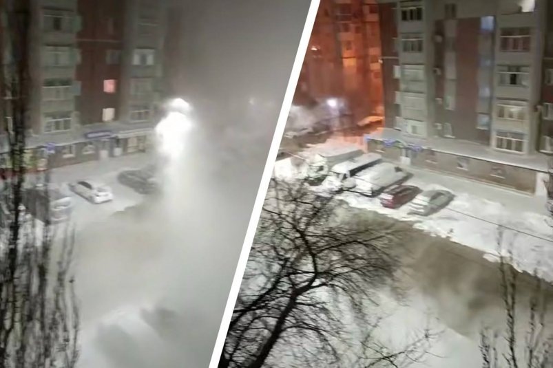     Место аварии. Фото: тг-канал (18+) "Аварийный Омск"