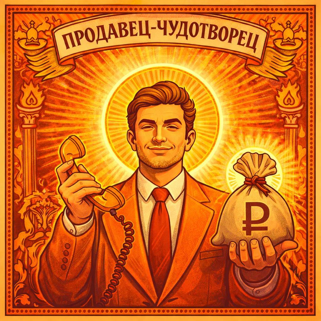 Вольная трактовка иллюстрации на тему "суперсотрудник"