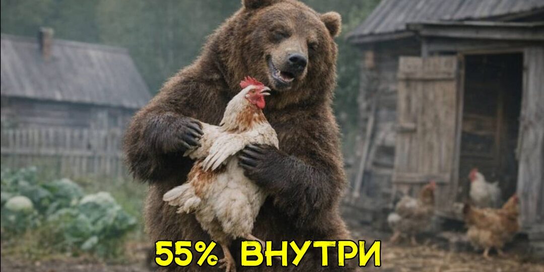 Танцевал с курицей и пел песни. Как забытая фляга малинового первача превратила медведя в лесного монстра