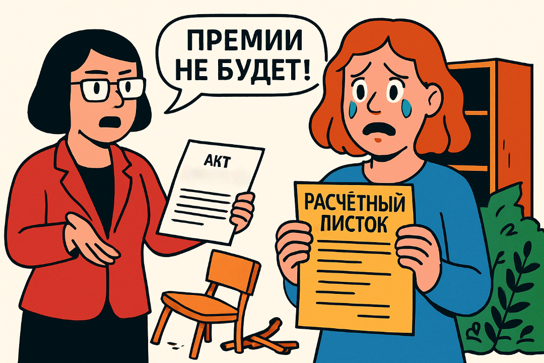 В сад пришла проверка, нашли нарушения. Заведующая: «Нас оштрафовали, фонд урезали. Теперь все сидим на голом окладе». Я в ярости. При чём тут воспитатели? Я свои обязанности выполняю добросовестно!