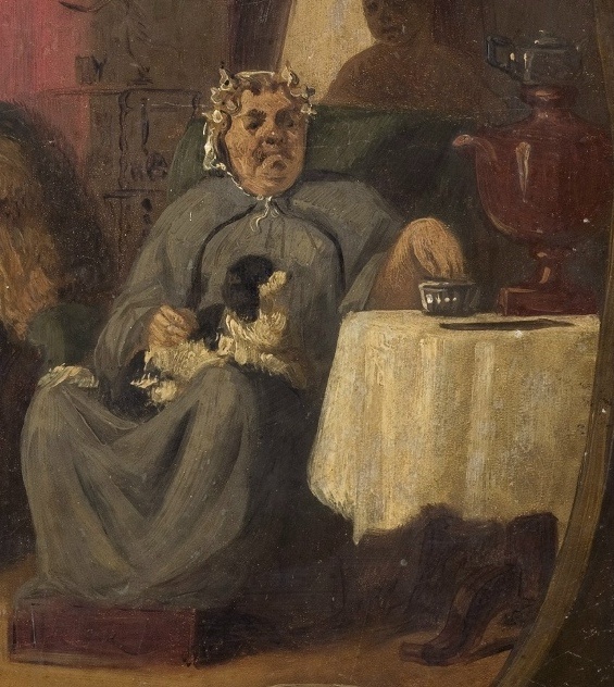 Фрагмент картины «Помещица у самовара»