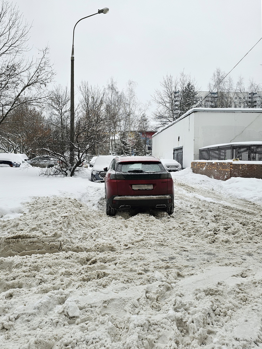 11 января, Москва, район Гольяново, двор после снегопада. Машину удалось припарковать с трудом. Здесь и далее в публикации фото из личного архива