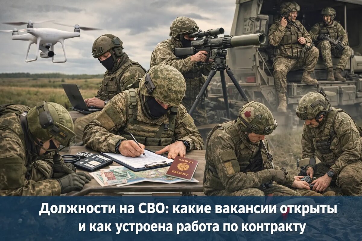 Должности на СВО по контракту — боевые, технические и тыловые вакансии для службы в зоне СВО