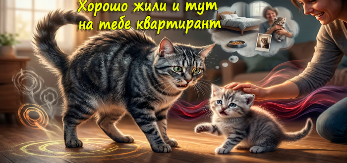 напасть на кошку