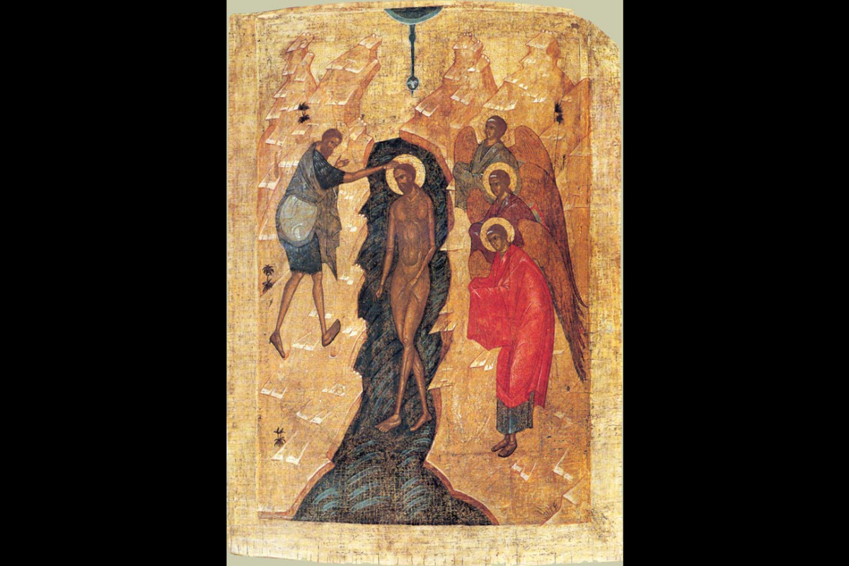 Крещение Господне, икона XVI века. Фото: Wikipedia/Общественное достояние