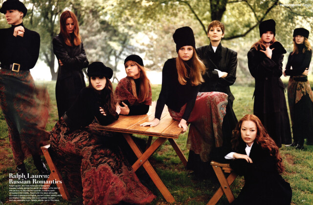 Эдиториал Vogue, Эмбер Валлетта, Бриджит Холл, Кристи Тарлингтон, 1993 год