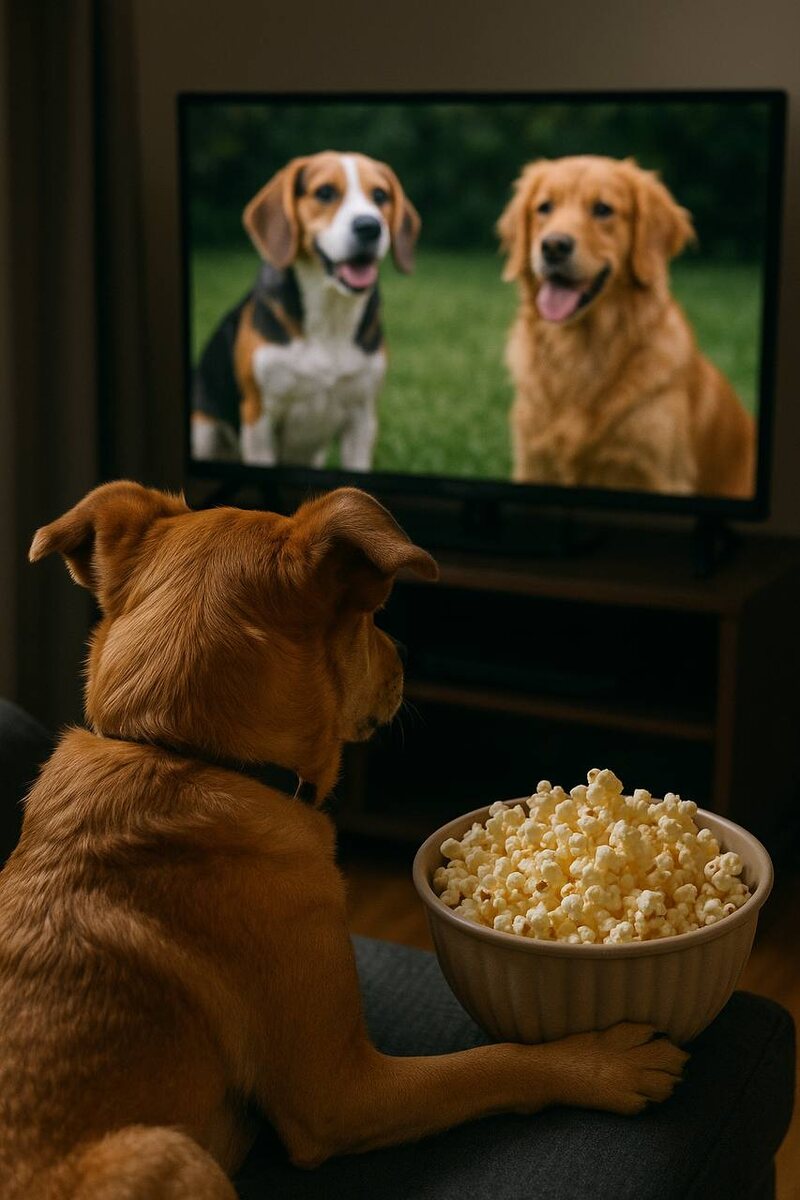 Почему собаки смотрят телевизор