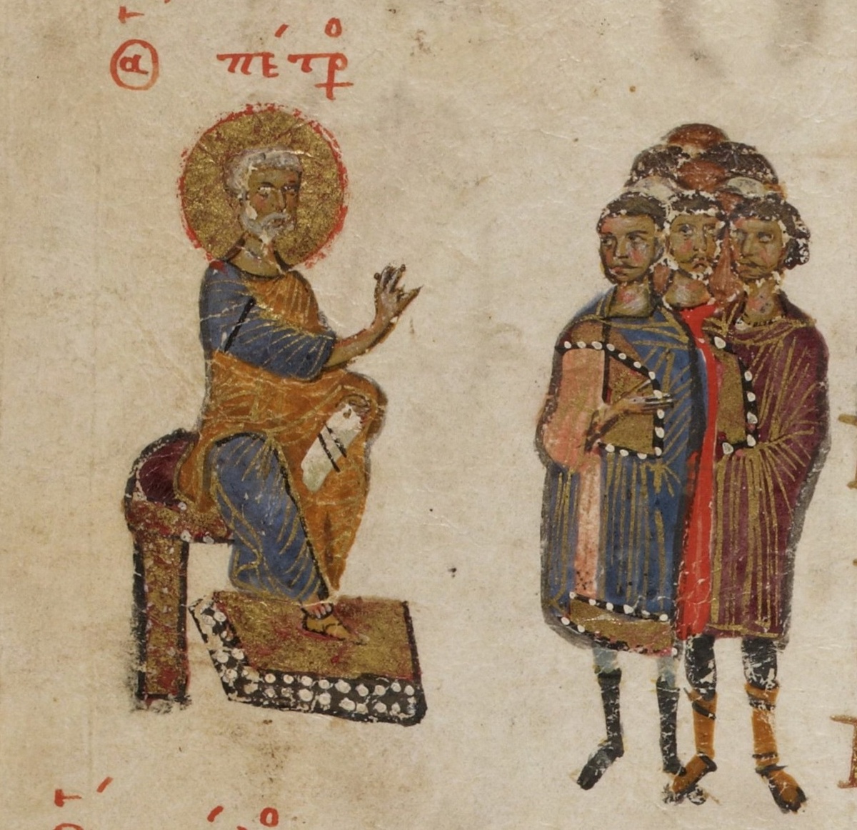 Апостол Пётр. 11 в. Феодоровская псалтирь.