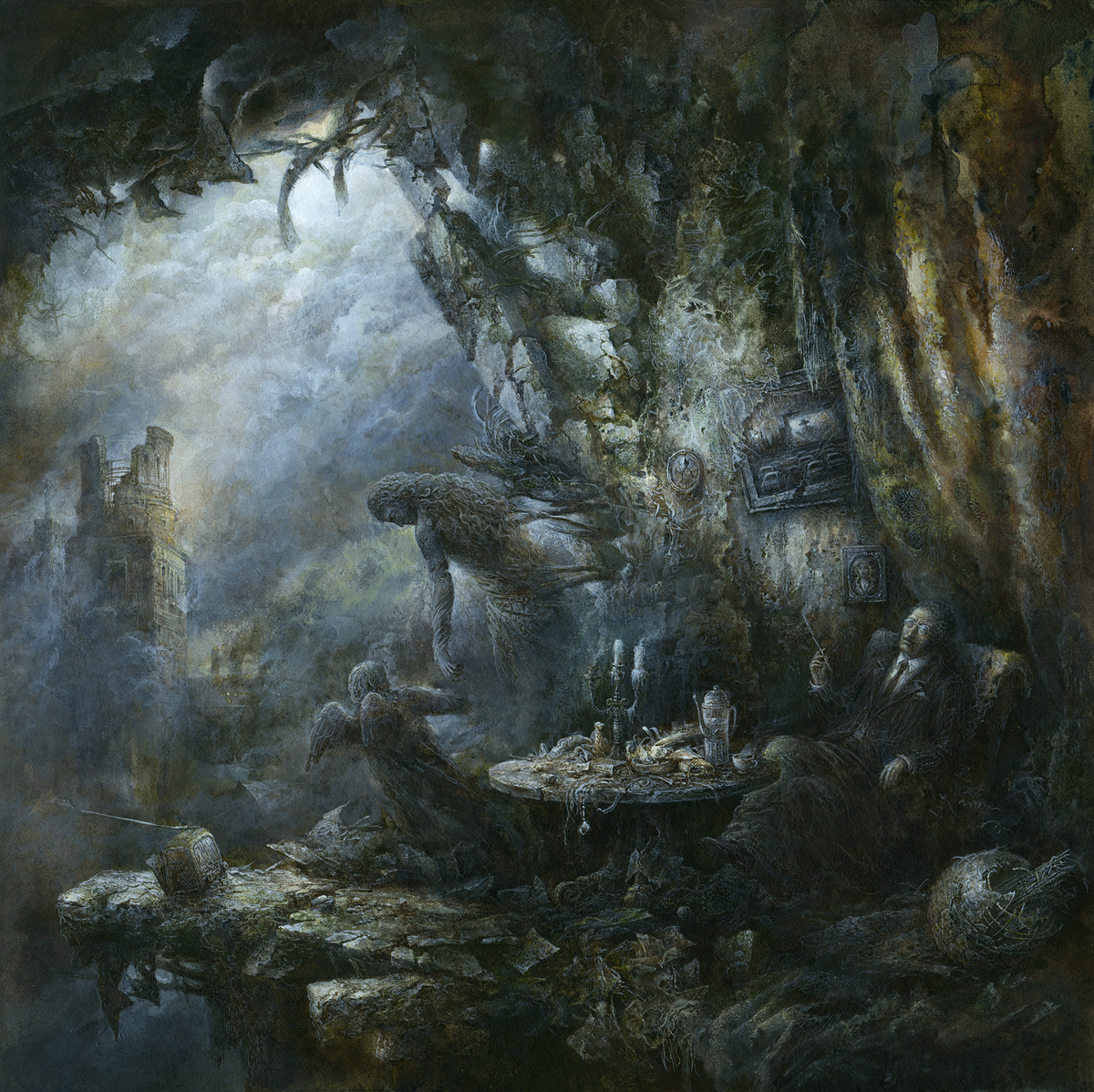 © Ярослав Гержедович. Джентльмен в подземном мире.  (Gentleman in the Underworld). Хотя в ряде ресурсов (возможно речь о варианте картины) дано джругое название – Пустое королевство. – М.Л.