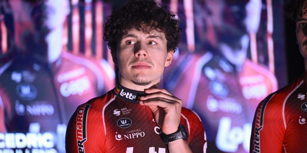    TEMSE, BELGIUM - JANUARY 12 : DE LIE Arnaud (BEL) of Lotto - Intermarche pictured during the Lotto - Intermarche 2026 Team Presentation and Media Day at the Lotto - Intermarche team building - Service Course on January 12, 2026 in Temse, Belgium, 12/01/2026 ( Photo by Nico Vereecken / Photo News