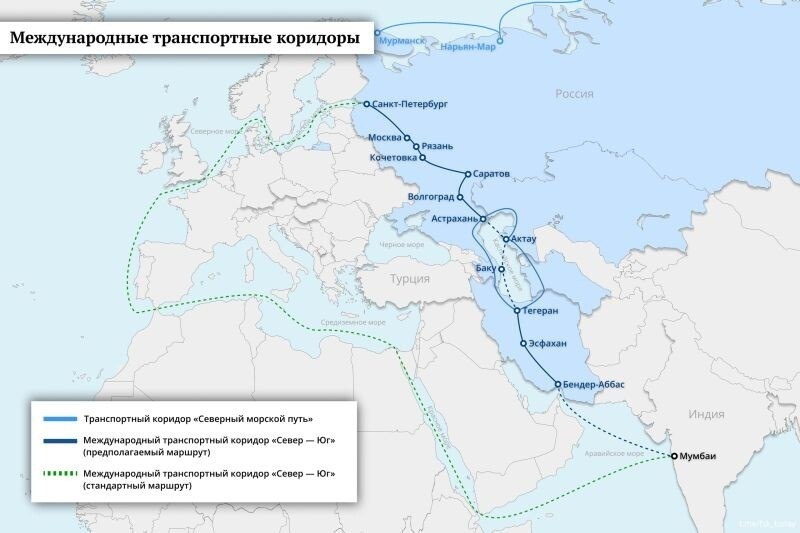    Трамп с помощью пошлин в 25% для партнёров Ирана наносит урон Международному транспортному коридору