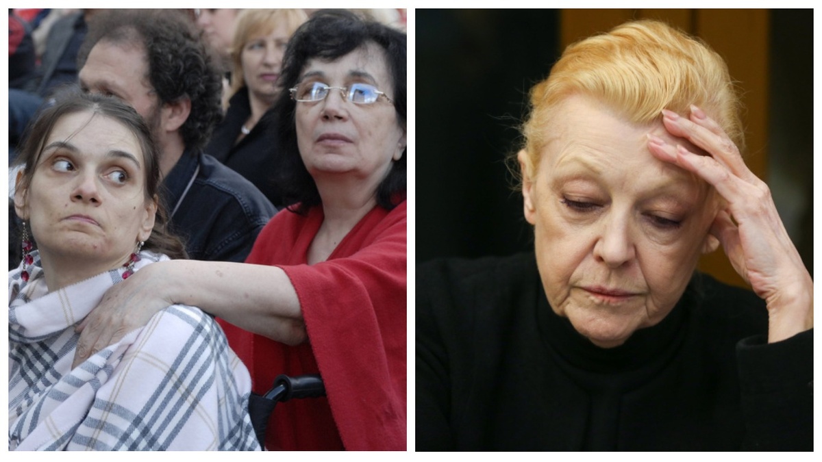 Наталья Дрожжина в суде, слева - Мария баталова и Гитана Леонтенко