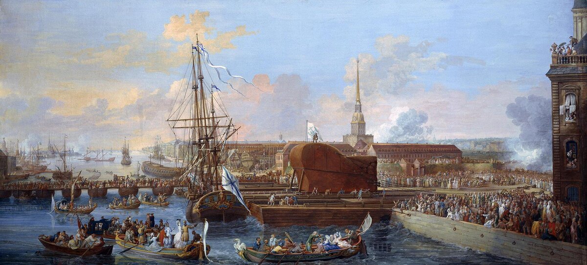 Выгрузка Гром-камня на Сенатскую площадь. 1777 г. ОР-18591