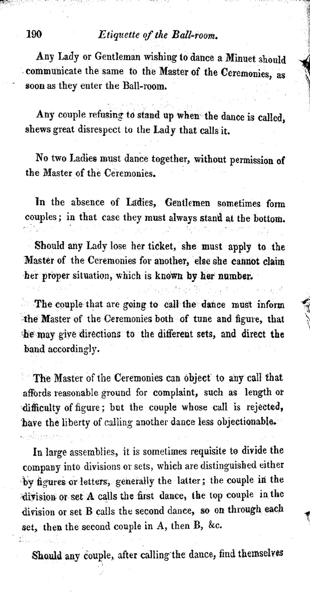 1811 Thomas Wilson "An Analysis of Country Dancing"