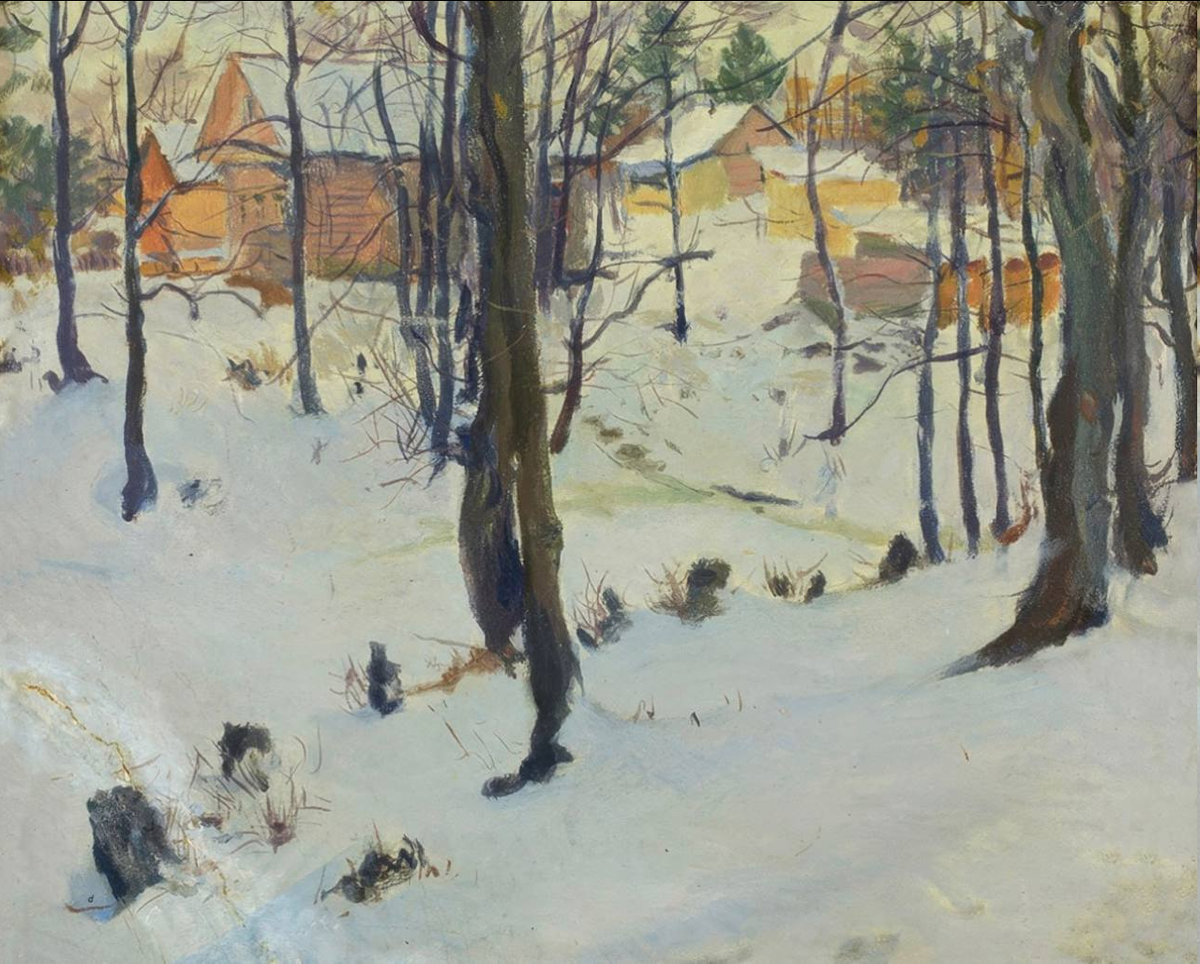 Александр Григорьев. «Зимний пейзаж». 1931