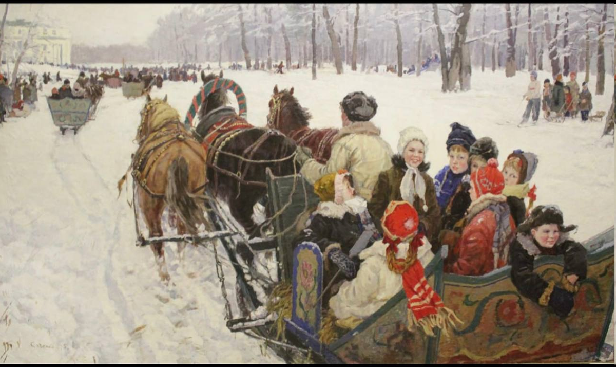 Иван Савенко. «Зимние каникулы». 1955