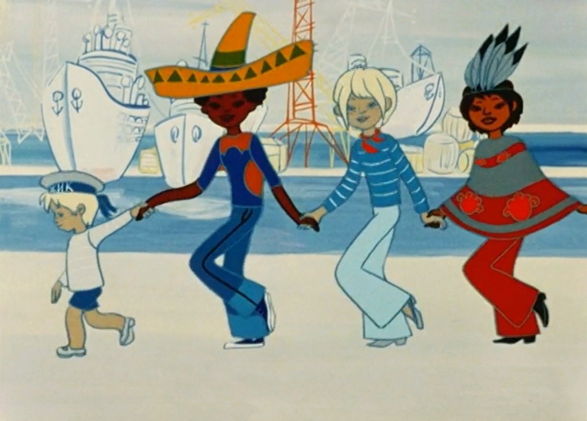 Кадр из мультфильма СССР «В порту»