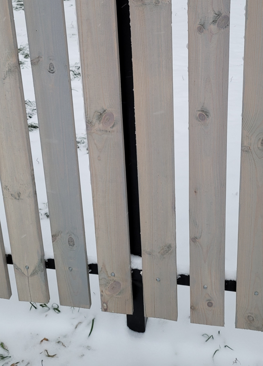 Нижний край забора не должен касаться земли